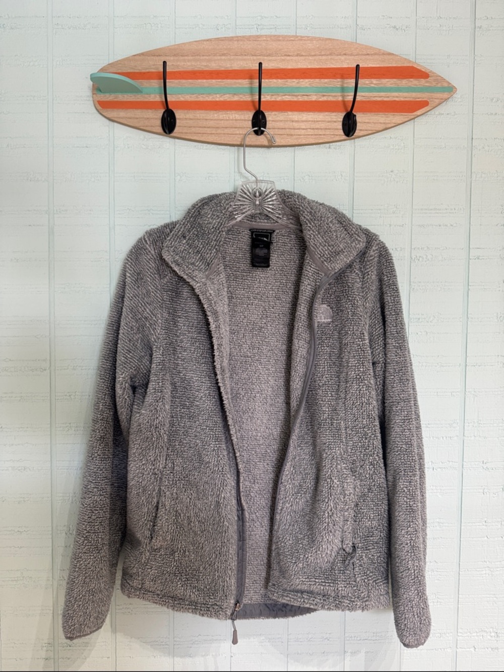 The North Face Women's Gray Teddy Fleece Jacket